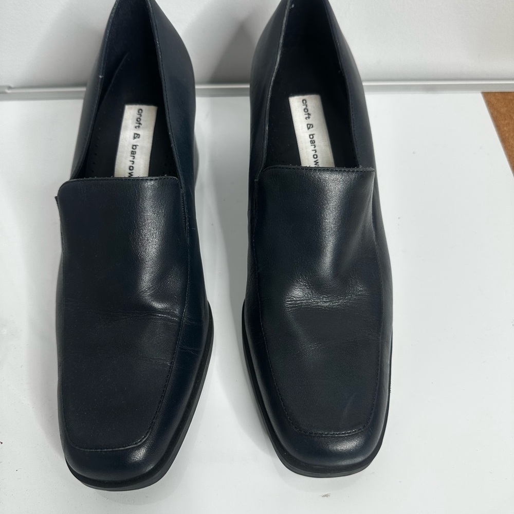 Croft & Barrow Women Black Slip-On Loafers